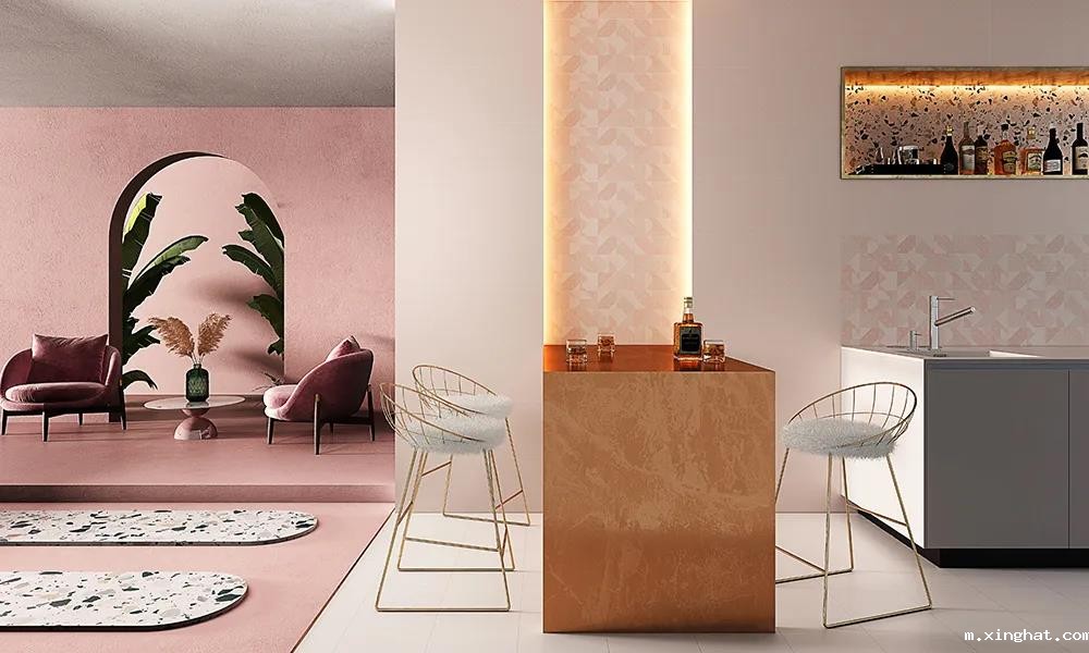 U型新石韵釉面砖辅贴效果图