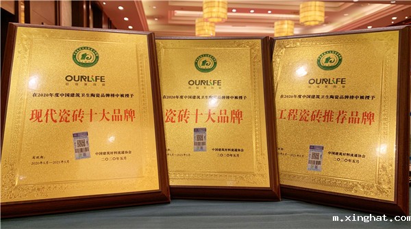 欧福莱陶瓷“行业两会”连续斩获三项大奖