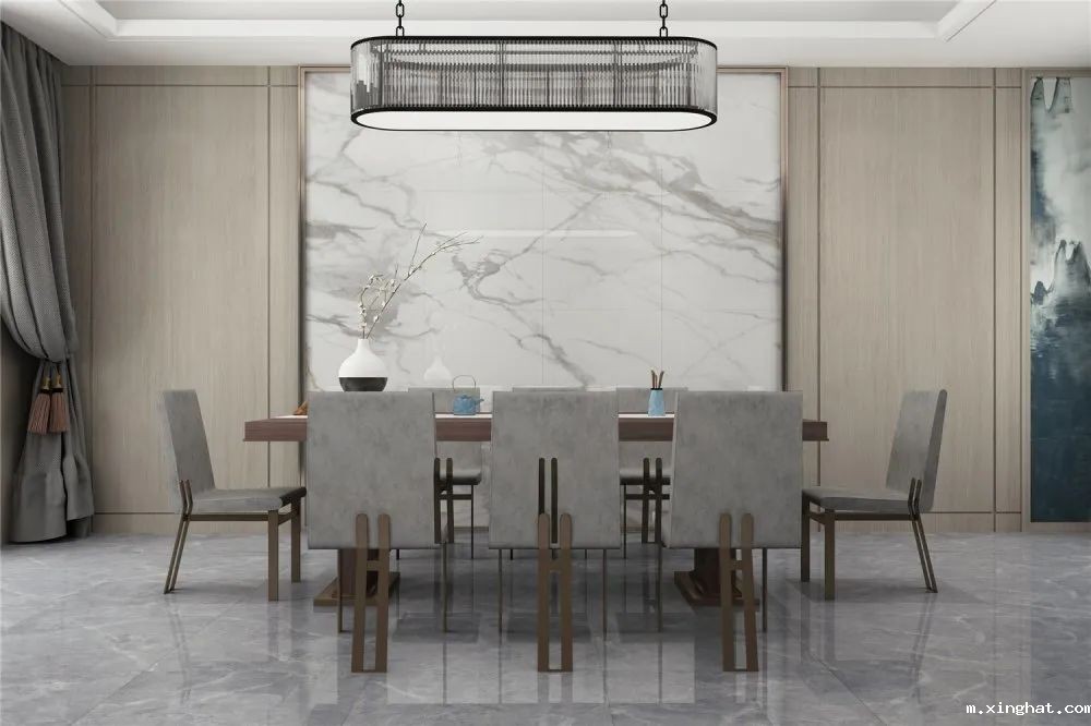 卡西斯白餐厅铺贴效果