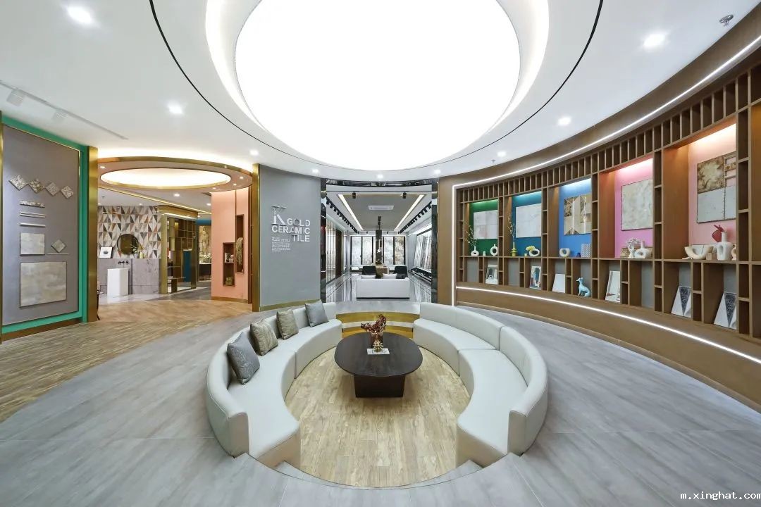 佛山陶瓷金丝玉玛瓷砖高端大气的展厅