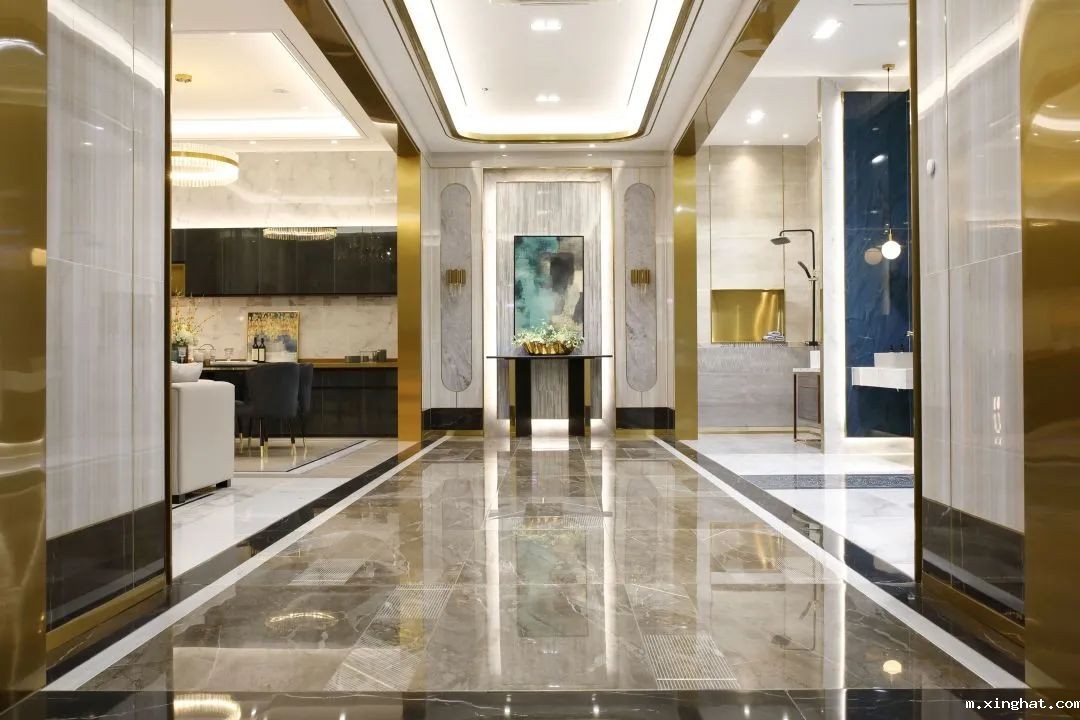 佛山陶瓷金丝玉玛瓷砖高端大气的展厅