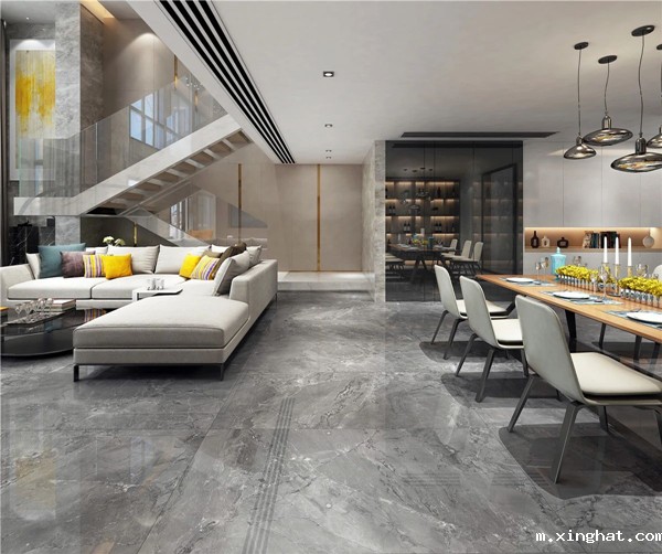 陶瓷十大品牌誉辉陶瓷高级灰客厅装修效果图