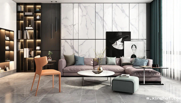 瓷砖十大品牌LUNGO朗宝750*1500mm岩板效果图