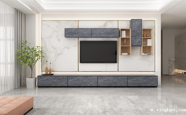 岩板背景墙的简约时尚美,陶瓷十大品牌简约风