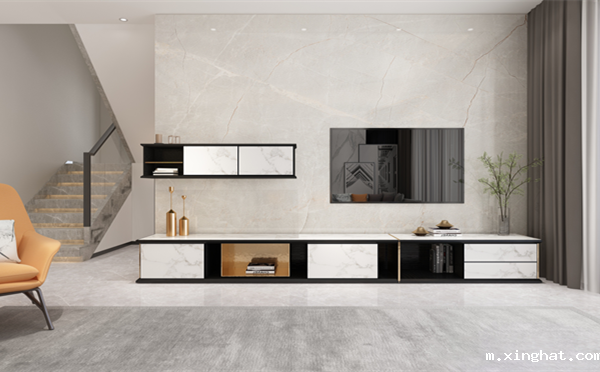 岩板背景墙的简约时尚美,陶瓷十大品牌简约风