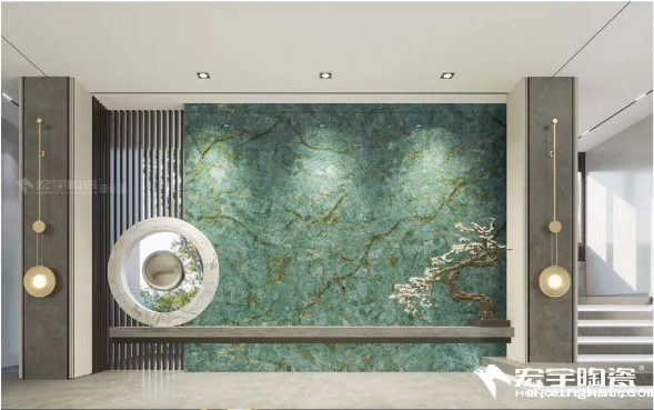 宏宇陶瓷无界石大板翡翠石，简奢魔力