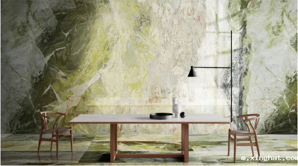 威尔斯陶瓷全屋岩板装修，岩板背景墙