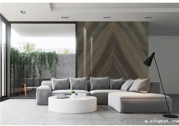 威尔斯陶瓷全屋岩板装修，岩板背景墙