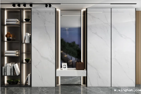 威尔斯陶瓷全屋岩板装修，岩板背景墙