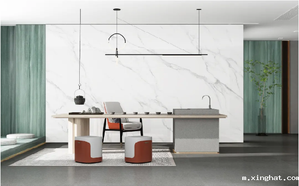 威尔斯陶瓷全屋岩板装修，岩板背景墙