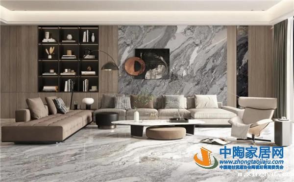 大角鹿超耐磨大理石瓷砖现代轻奢风