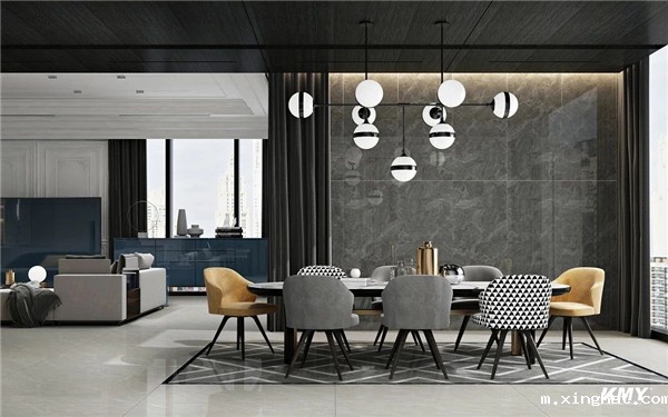 餐厅岩板背景墙