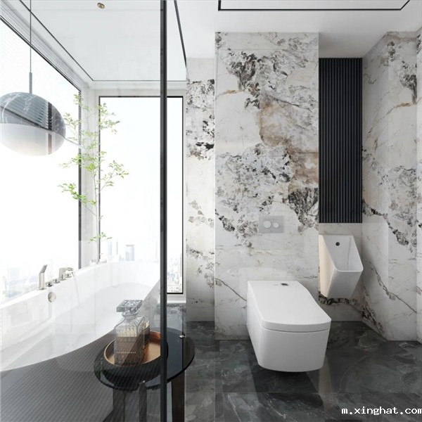 卫生间岩板背景墙效果图