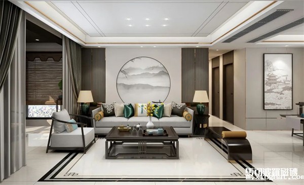 马可波罗轻奢新中式水刀拼花瓷砖