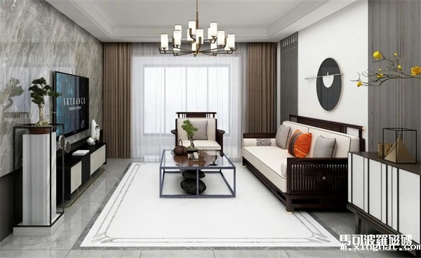 马可波罗轻奢新中式水刀拼花瓷砖