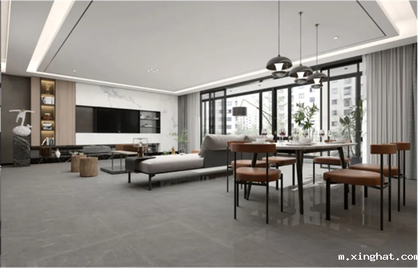 KMY国际轻奢瓷砖750*1500新品特朗普灰