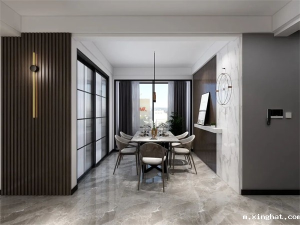 新南悦灰色系通体大理石让家居空间注入自然界艺术美感