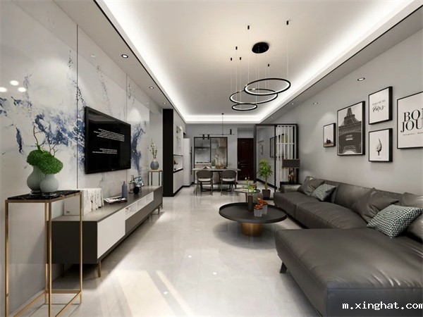 新南悦灰色系通体大理石让家居空间注入自然界艺术美感