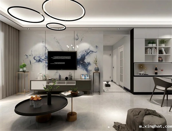 新南悦灰色系通体大理石让家居空间注入自然界艺术美感