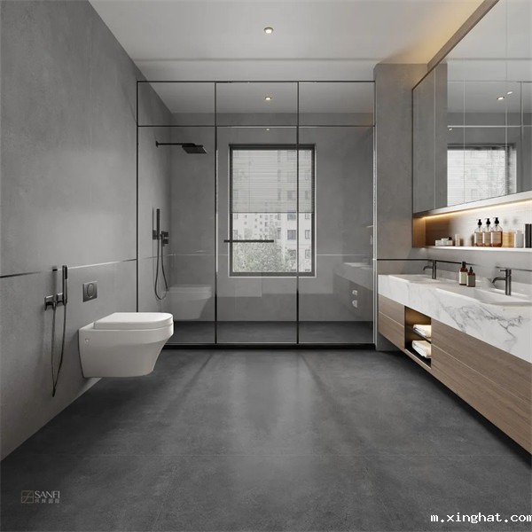 兴辉国际900x1800意式水泥中灰岩板