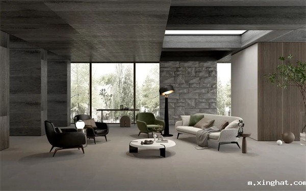 KMY国际轻奢瓷砖750*1500微水泥中灰